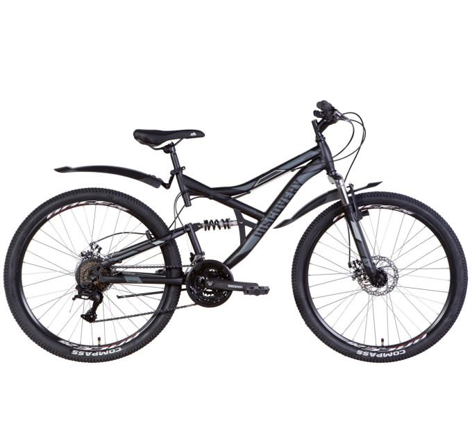 Велосипед ST 26" Discovery CANYON AM2 DD з крилом Pl 2022 (чорно-сірий)