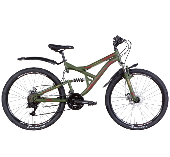 Велосипед ST 26" Discovery CANYON AM2 DD з крилом Pl 2022 (хакі)