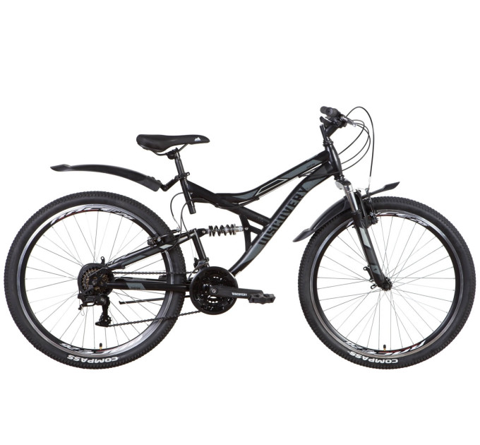 Велосипед ST 26" Discovery CANYON AM2 Vbr із крилом Pl 2022 (чорно-червоний із блакитним)
