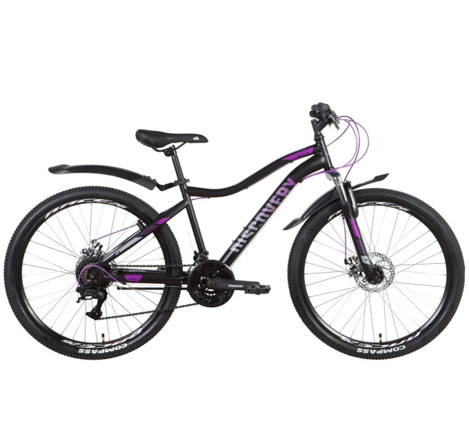 Велосипед ST 26" Discovery KELLY AM DD з крилом Pl 2022 (темно-сірий з блакитним)