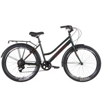Велосипед ST 26" Discovery PRESTIGE WOMAN Vbr с багажником зад St, с крылом St 2022 (темно-зеленый)