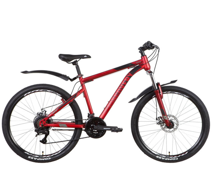 Велосипед ST 26" Discovery TREK AM DD с крылом Pl 2022 (красный)