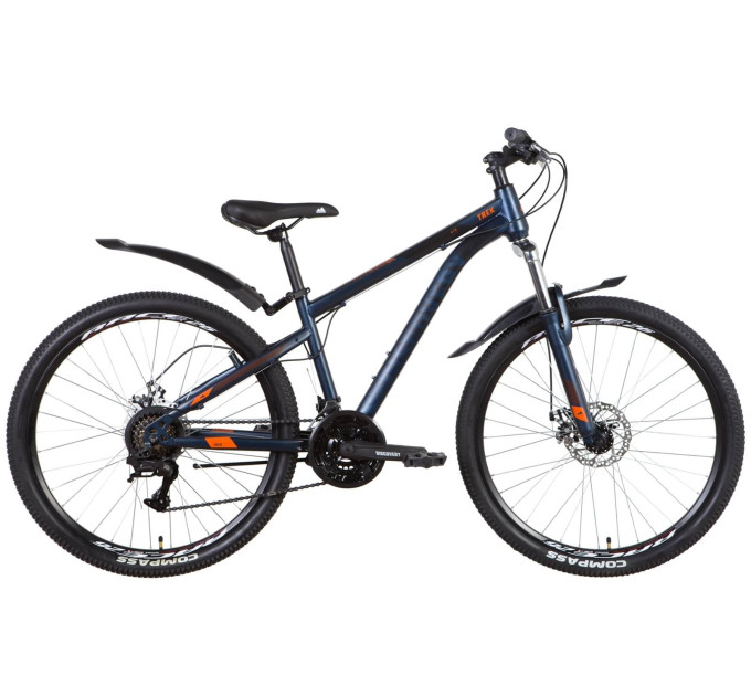 Велосипед ST 26" Discovery TREK AM DD з крилом Pl 2022 (синьо-чорний)