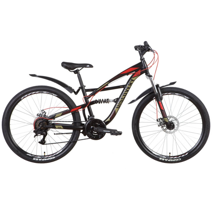 Велосипед ST 26" Discovery TRON AM2 DD з крилом Pl 2022 (сіро-блакитний)
