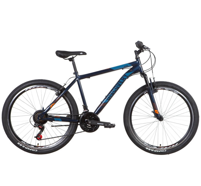 Велосипед ST 26" Discovery RIDER AM Vbr 2022 (темно-сріблястий з жовтим)