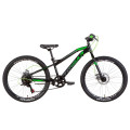 Велосипед 24" Formula FOREST DD 2021 (чорно-зелений із сірим)