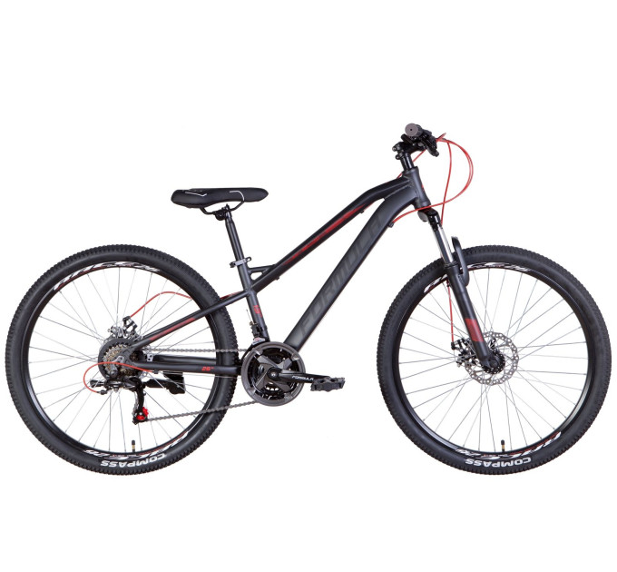 Велосипед AL 26" Formula BLACKWOOD AM DD 2022 (сіро-чорний з червоним)