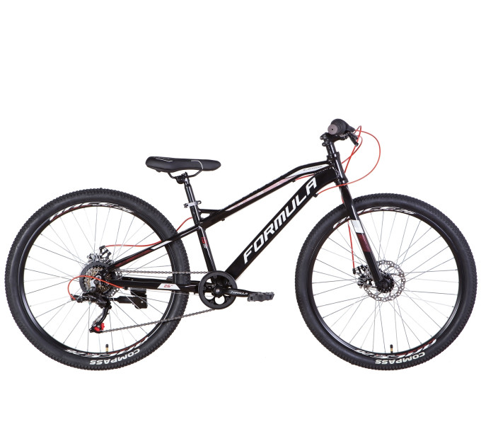 Велосипед AL 26" Formula BLACKWOOD DD 2022 (черно-белый с красным)