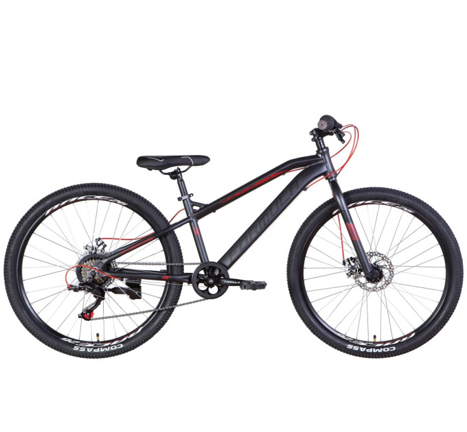 Велосипед AL 26" Formula BLACKWOOD DD 2022 (серо-черный с красным)